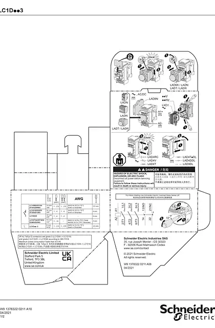 schneider施耐德LC1D 9 to 32 A AC_DC contactors with spring terminals - 说明页